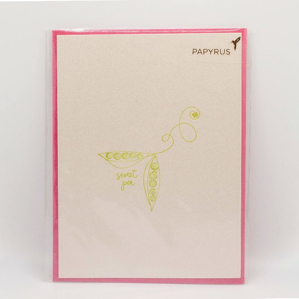 Blank Sweet Pea Papyrus Card